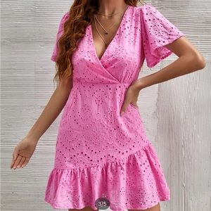 Pink Eyelet Dress